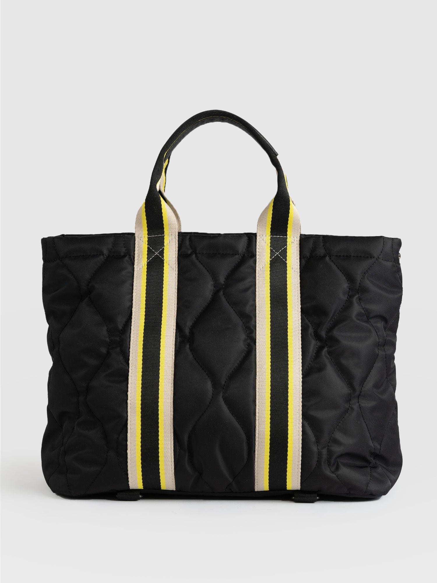 Quilted Tote Bag Black - Women's Tote Bags | Saint + Sofia® UK